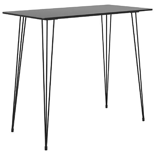 vidaXL Table de bar Noir 120x60x105 cm