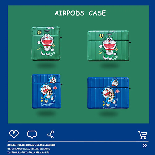 GUPBOO Airpods Coque Housse Étui Protecteur Compatible pour AirPods1/2-chat mignon de bande dessinée