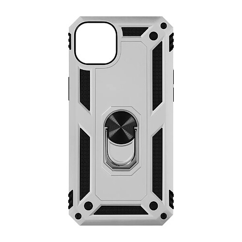 Avizar Coque pour iPhone 14 Plus Hybride Bague de maintien Support Vidéo argent