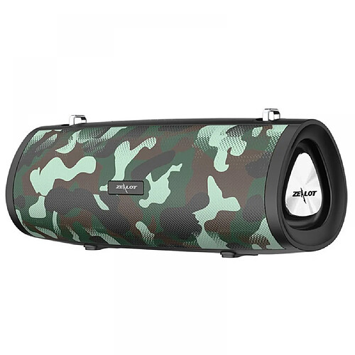 General Haut-parleurs Bluetooth portables avec caisson de basses, haut-parleurs étanches 20 W Bluetooth sans fil, haut-parleur Bluetooth extérieur étanche IPX5 via Bluetooth 5.0/3.5 mm Aux-in/carte TF (camouflage Rainforest (camouflage vert))