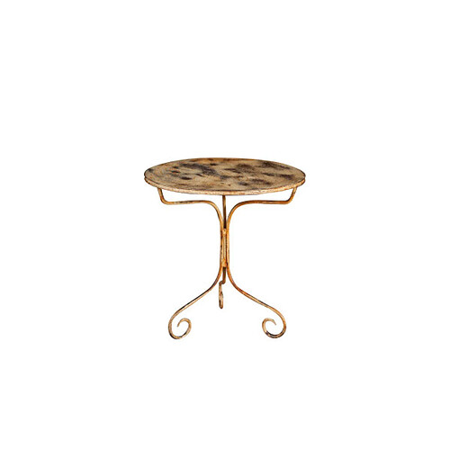 Biscottini Table Ronde En Finition CrÈme Antique En