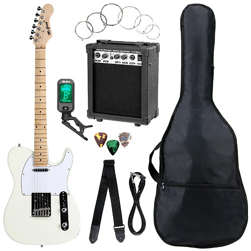 McGrey Rockit guitare électrique style TL set complet Antique White