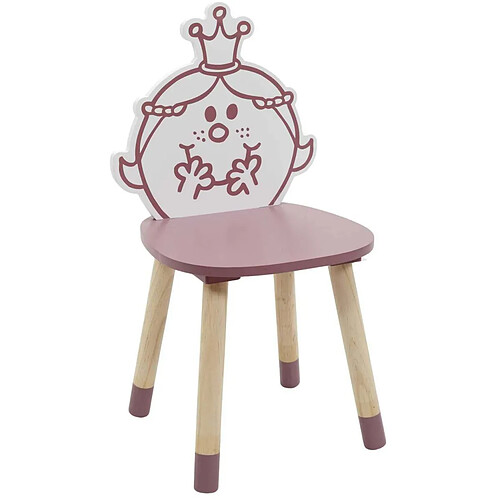 Chaise en bois pour enfant Monsieur madame Madame princesse.