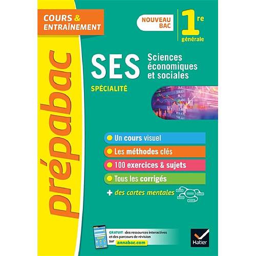 SES spécialité, sciences économiques et sociales 1re générale : nouveau bac · Occasion