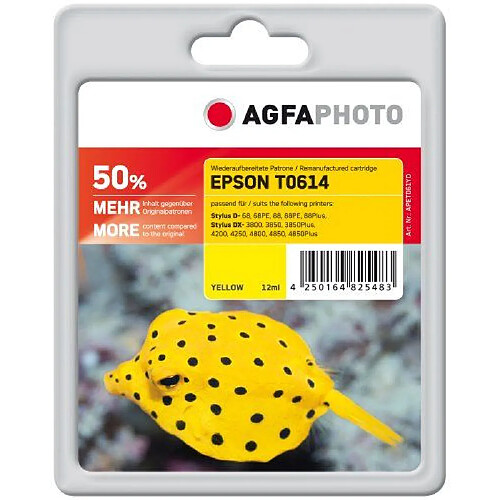 AgfaPhoto Agfa Photo APET061YD Cartouche d'Encre 12 ml 50% performance extra Jaune