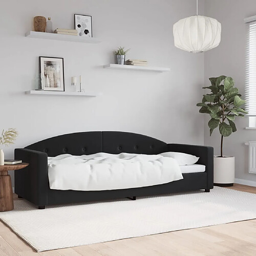 vidaXL Lit de repos sans matelas noir 80x200 cm velours