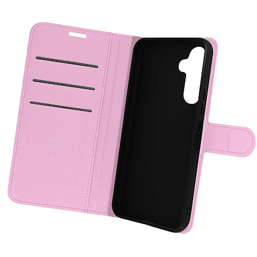 Avizar Etui Folio pour Galaxy A54 5G Support Vidéo Portefeuille Simili Cuir Litchi Rose