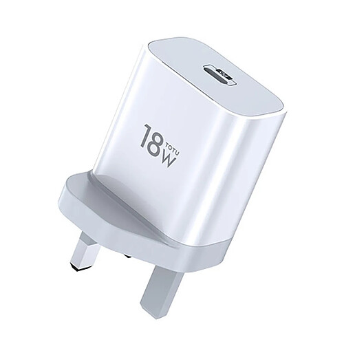 Wewoo Minimal Series CACQ-05 PD 18W Chargeur de voyage à port USB-C / Type-C uniqueprise UK