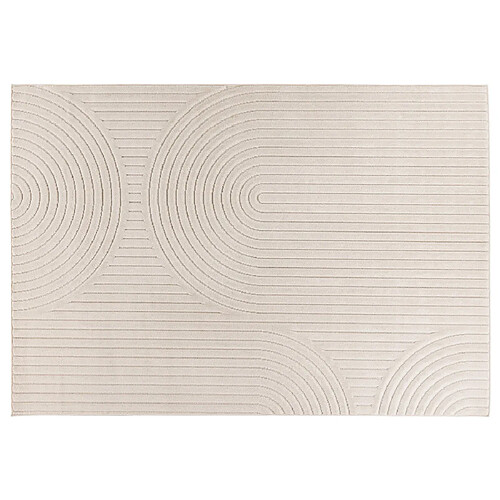 Lisa Design Rio - tapis rectangulaire motif abstrait - intérieur et extérieur - blanc