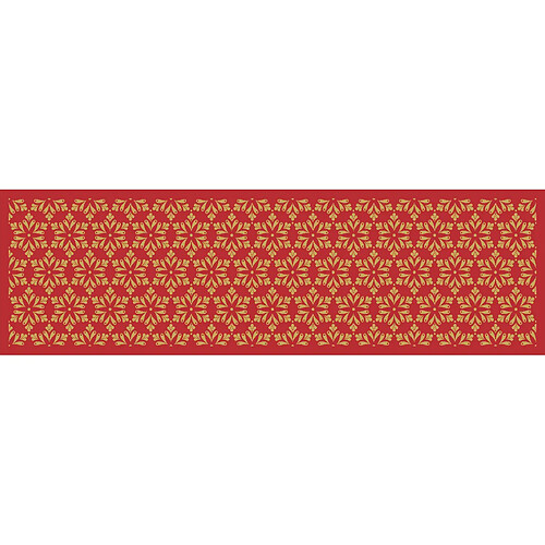 Alter Chemin de cuisine, 100% Made in Italy, Tapis antitache avec impression numérique, Tapis antidérapant et lavable, Modèle de Noël - Caren, cm 180x52