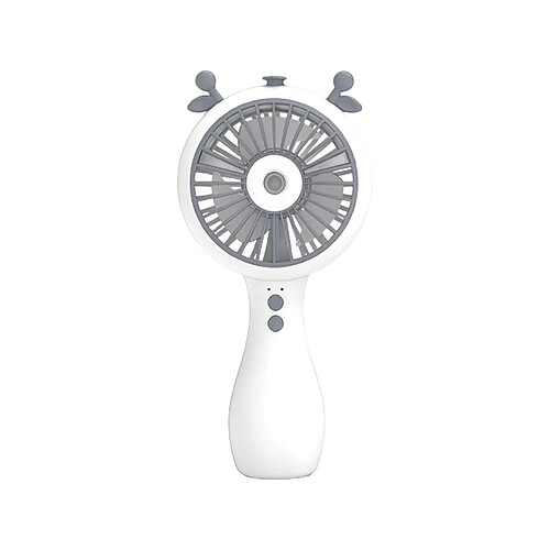 Ventilateur Portable Multi-usages Cool Rechargeable Cute Cartoon Jet d'eau Mini Ventilateur de Poche pour l'Extérieur-Blanc