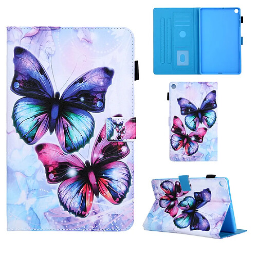 Etui en PU mousse d'impression de modèle papillon pour votre Samsung Galaxy Tab A7 10.4 (2020) T500/T505