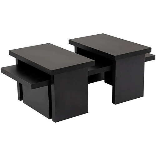 Hanah Home Table basse en aggloméré 110 x 45 x 41,4 cm Sanctuary noir.