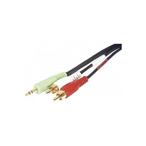 Abi Diffusion Cordon stéreo Jack 3.5 mm vers 2 x RCA PC99 - 10 m