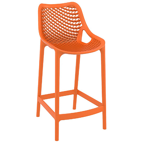 Alterego Tabouret snack mi-hauteur 'BROZER MINI' orange