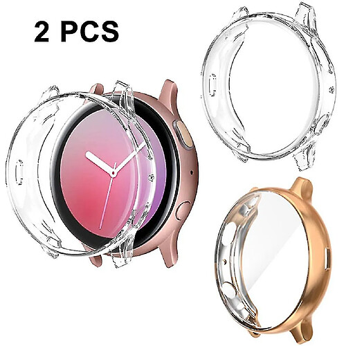 Universal 2pcs compatible avec Galaxy Watch Active2 Case 40mm 40 mm