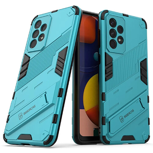 Coque en TPU antichoc avec béquille bleu clair pour votre Samsung Galaxy A33 5G