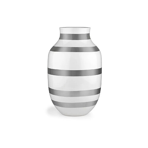 Kahler Design Vase en céramique Omaggio - H 30,5 cm - Argent