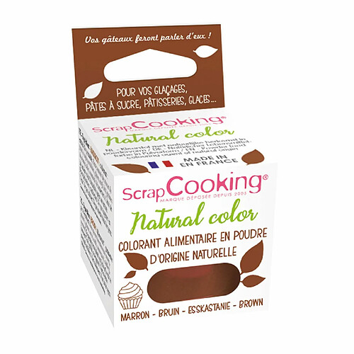 Scrapcooking Colorant alimentaire naturel en poudre - Marron