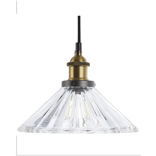 Beliani Lampe suspension COLORADO Verre Transparent