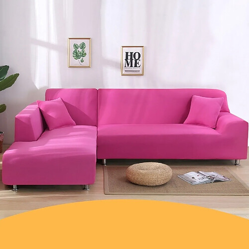 Wewoo Housse de canapé tout compris Universal Set Sofa Full Cover Add One Piece of Pillow CaseSize Three Seater 190-230cm Rose Red