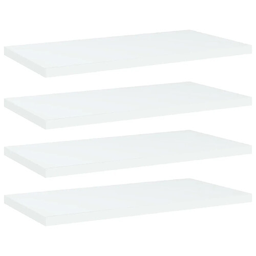 vidaXL Panneaux de bibliothèque 4 pcs blanc bois d’ingénierie