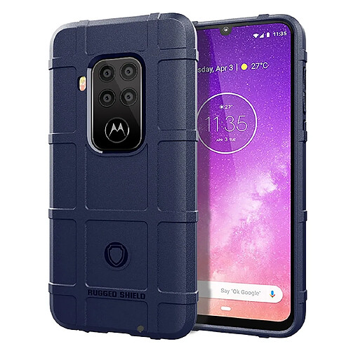 Wewoo Coque Souple Housse en silicone de protection de couverture totale anti-choc pour Motorola Moto One Pro bleu