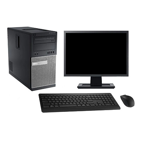 PC Tour Dell 9020 Ecran 27" Intel Core i3-4130 RAM 4Go SSD 480Go Windows 10 Wifi · Occasion