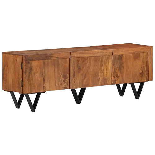 Maison Chic Meuble TV scandinave - Banc TV pour salon 140x30x46 cm Bois massif de manguier -MN64519