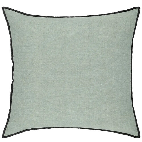 Pegane Lot de 2 coussin décoratif déhoussable en lin et coton coloris vert céladon - Longueur 45 x Profondeur 12 x Hauteur 45 cm