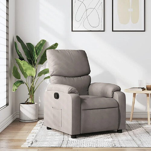 vidaXL Fauteuil inclinable Taupe Tissu