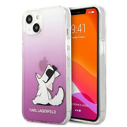 Karl Lagerfeld Choupette Fun - Coque pour iPhone 13 Mini (Rose)