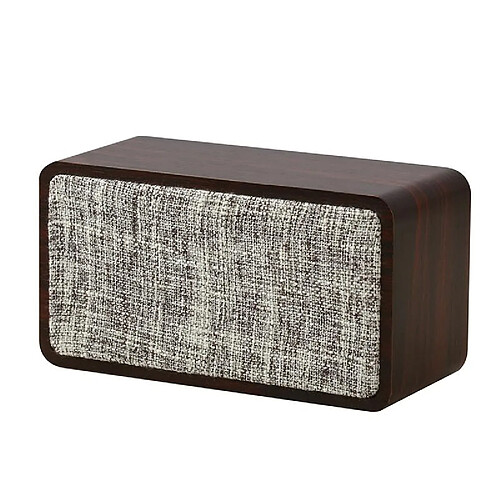 Yonis Enceinte Bluetooth Double Haut-Parleur Bois Longue Autonomie Anti-Dérapant