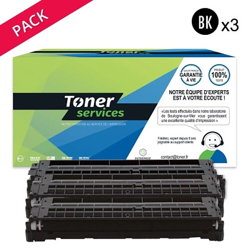 TONER SERVICES Compatible Samsung 116L Pack 3 Toners Noir SU828A (MLT-D116L)