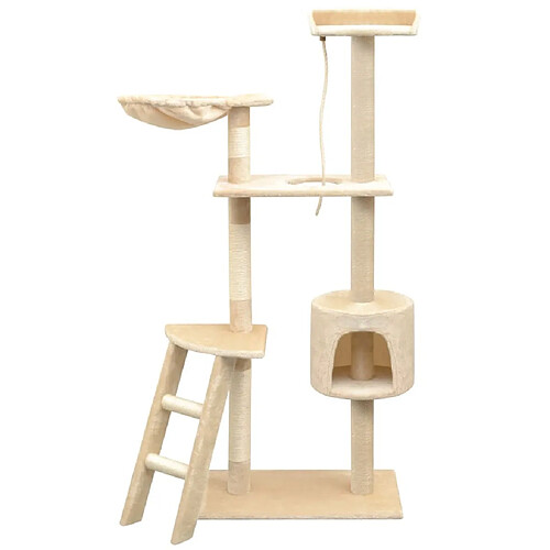 Arbre à chat avec griffoirs,niche pour chat en sisal 150 cm Beige -MN15688