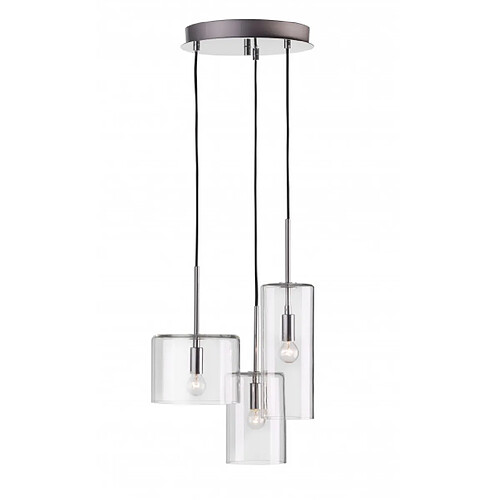 Markslojd Suspension ROCKFORD chromé 3 ampoules