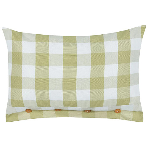 Beliani Coussin TAMNINE 40 x 60 cm À carreaux Vert clair