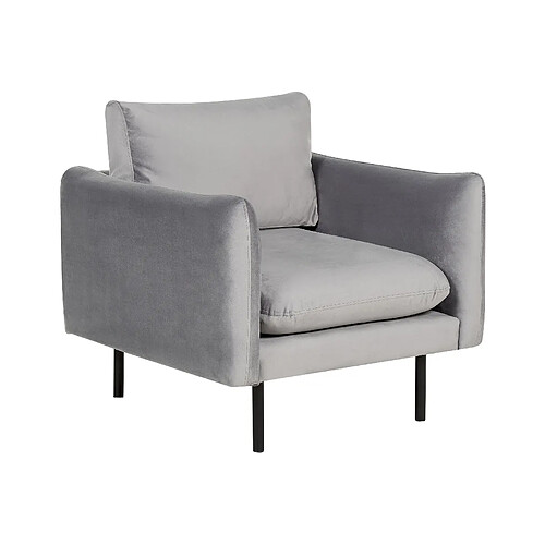 Beliani Fauteuil VINTERBRO Velours Gris