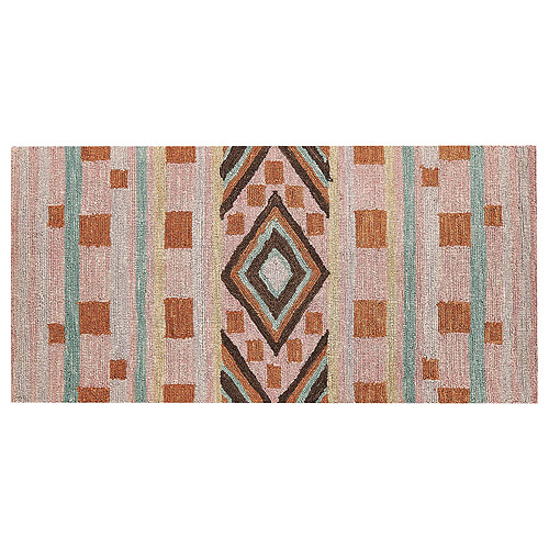 Beliani Tapis en laine 80 x 150 cm multicolore YOMRA