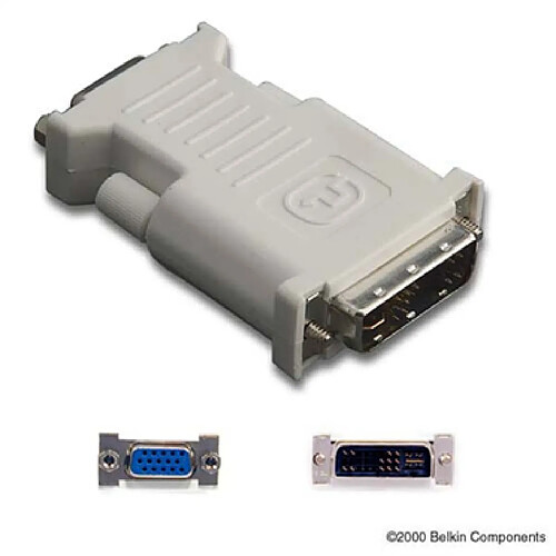 Belkin DVI/VGA, M/F 17 pin analog DVI 15 pin HD D-Sub (HD-15) Gris