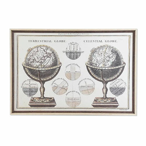 Cadre DKD Home Decor Mappemonde (95 x 3 x 65 cm)