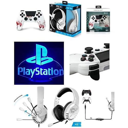 Spirit of Gamer Casque Gamer Pro-H3 PlayStation PS4-PS5 Edition + Manette PS4 Playstation Zombie Bluetooth