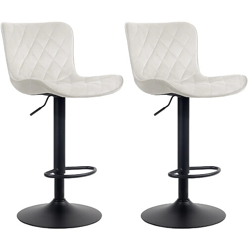 Non Lot de 2 tabourets de bar Emma velours