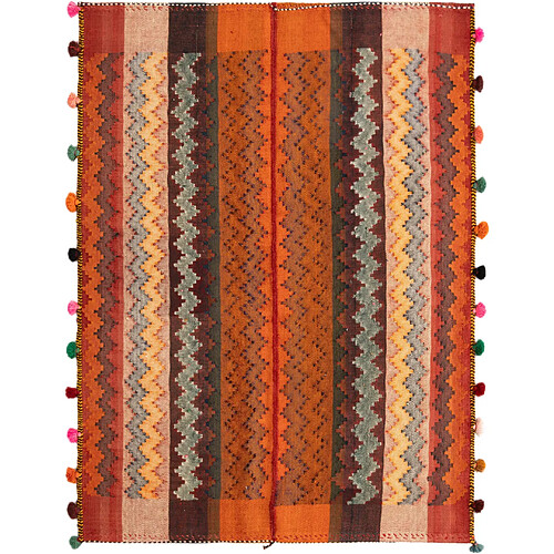 Vidal Tapis de laine 197x147 orange Jajim