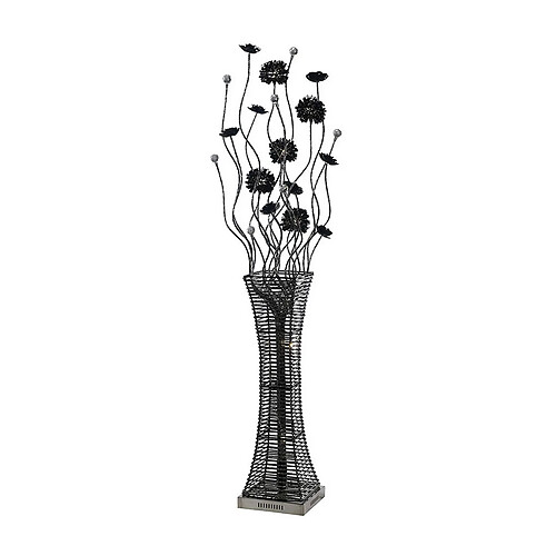 Inspired Majella Lampadaire 7 Lumières G4 Chrome Poli/Noir/Cristal, NON Compatible LED/CFL