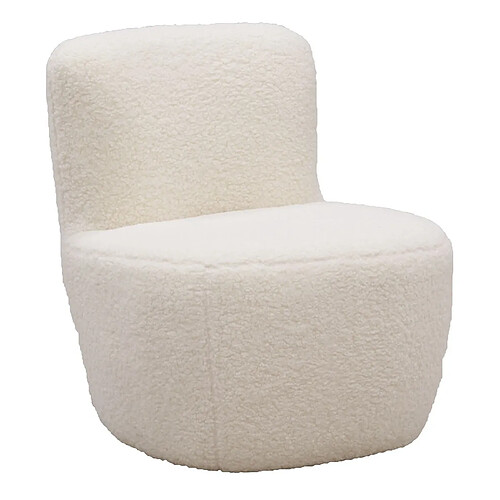 Aubry Gaspard Fauteuil pouf en polyester et bois Nuage.