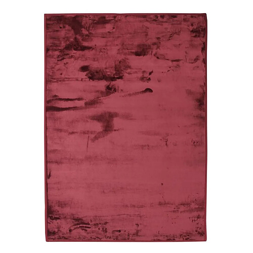 Thedecofactory FLANELLE - Tapis extra-doux effet velours rouge foncé 160x230