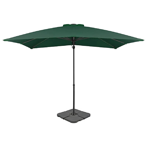 vidaXL Parasol de jardin avec base portable vert