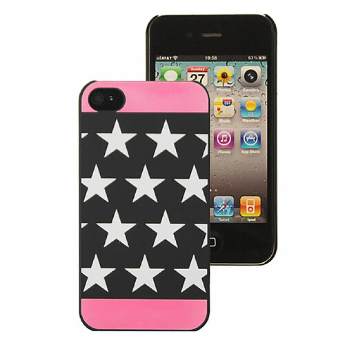 Mocca coque étoiles phosphorescente rose pour iPhone 4 / 4S