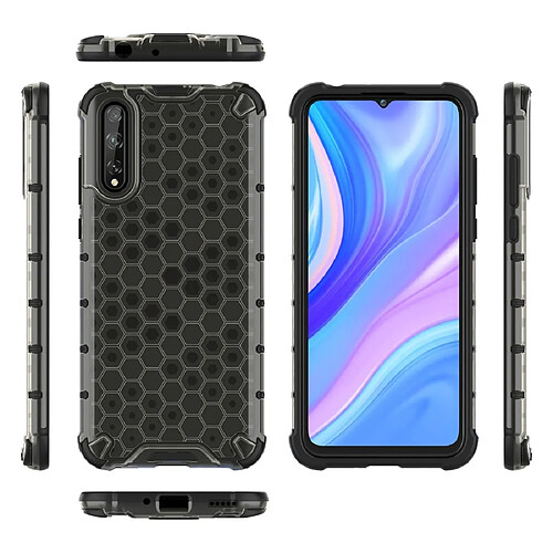 Wewoo Coque Souple Pour Huawei Enjoy10S Shockproof Honeycomb PC + TPU Case Grey